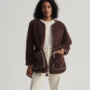 Varley. Angelina Sherpa Coat. French Roast. Medium.